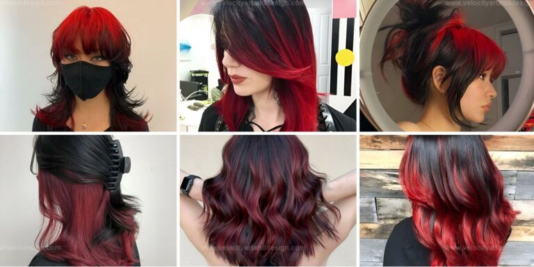 Top Bold Red and Black Hair Combos