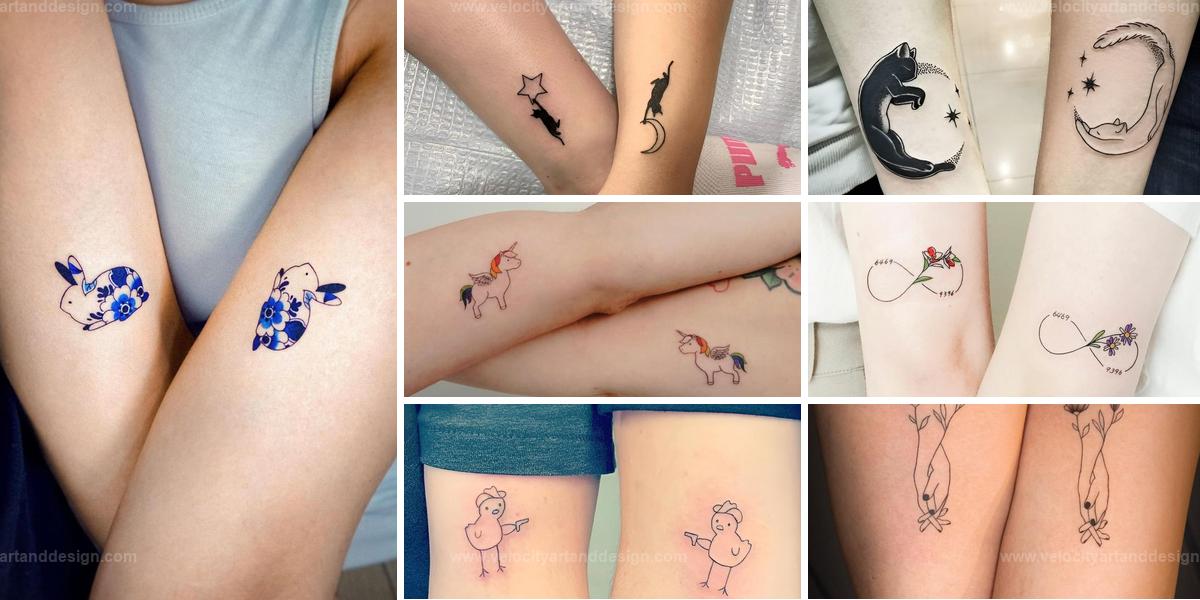 Adorable Matching Tattoos