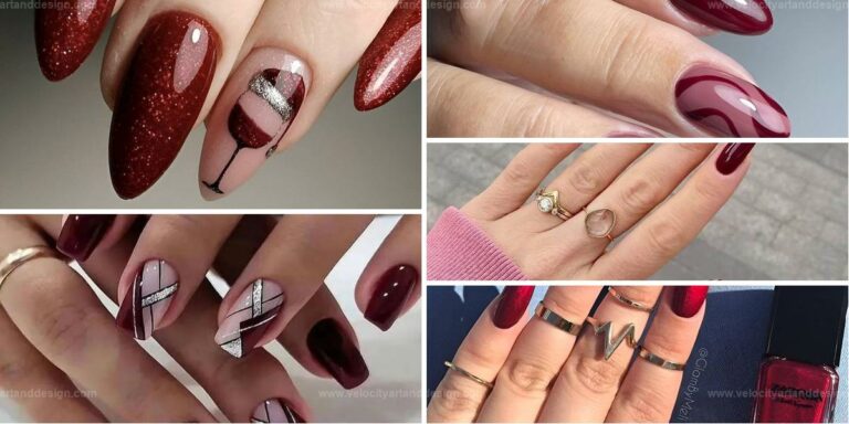 Best Dark Red Nail Designs