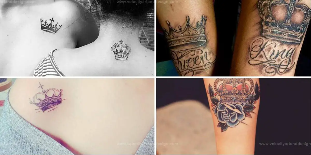 Best King and Queen Crown Tattoos for Couples