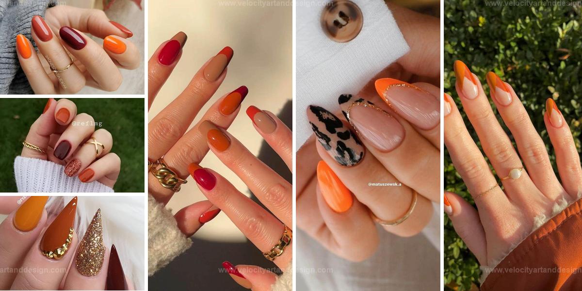 Top Burnt Orange Nail Ideas