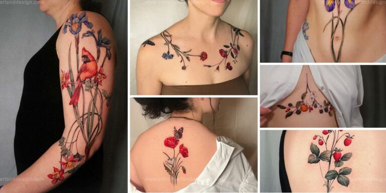 Best Vanessa Core Botanical Tattoos