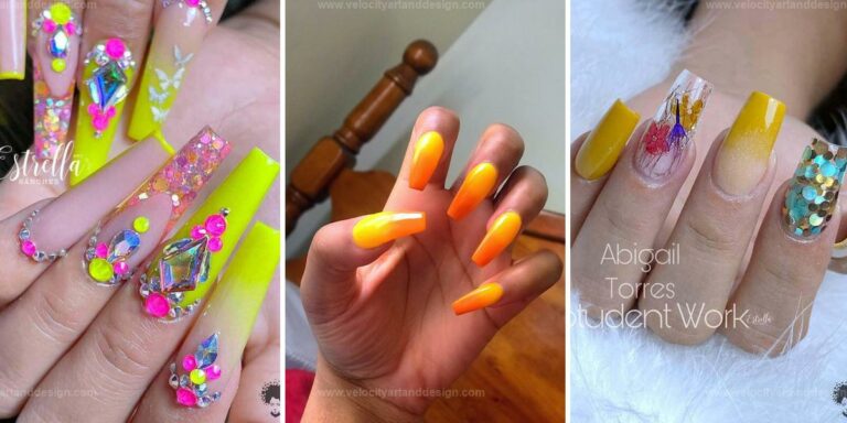 Best Bright Yellow Nail Designs