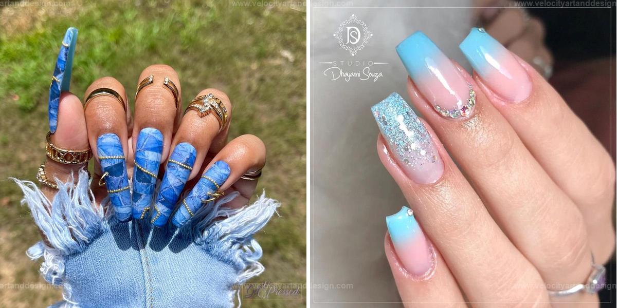 Cool & Elegant Blue Nail Designs