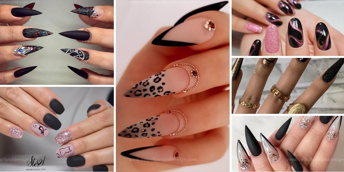 Top Short Black Nails