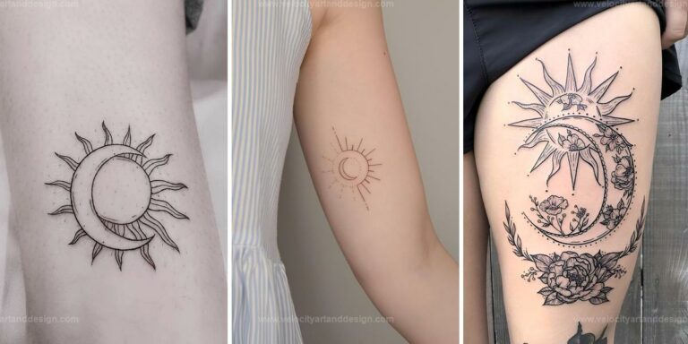 Top Sun and Moon Tattoos