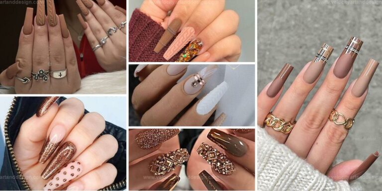 Best Brown Coffin Nails