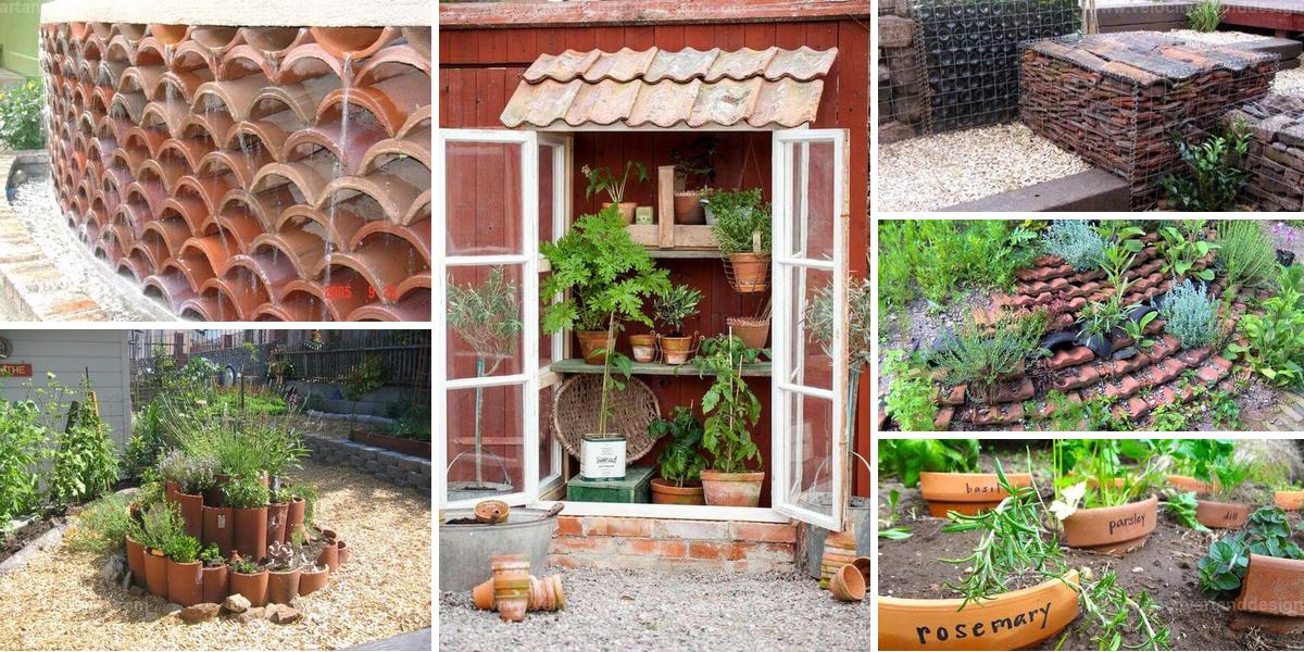 Top Broken Clay Roof Tile Garden Ideas