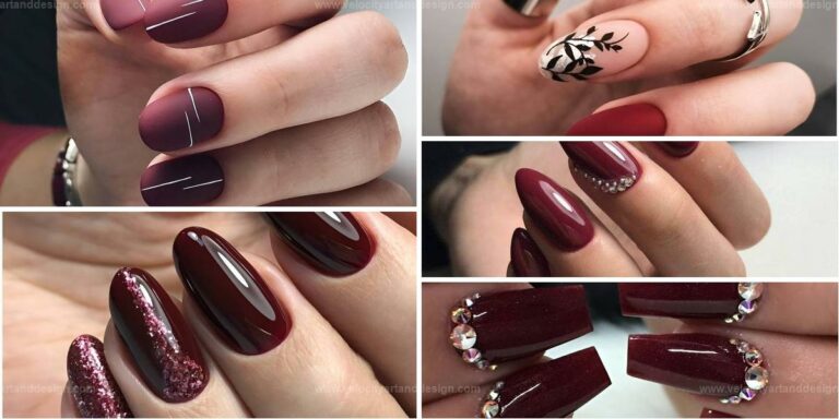 Elegant Burgundy Nails For Femininity