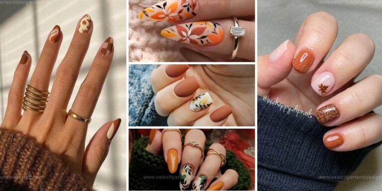 Best Autumn Orange Nail Designs