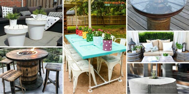 Best DIY Recycled Outdoor Table Ideas