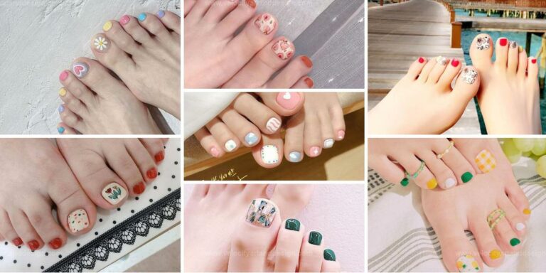 Top Floral Spring Toe Nail Designs