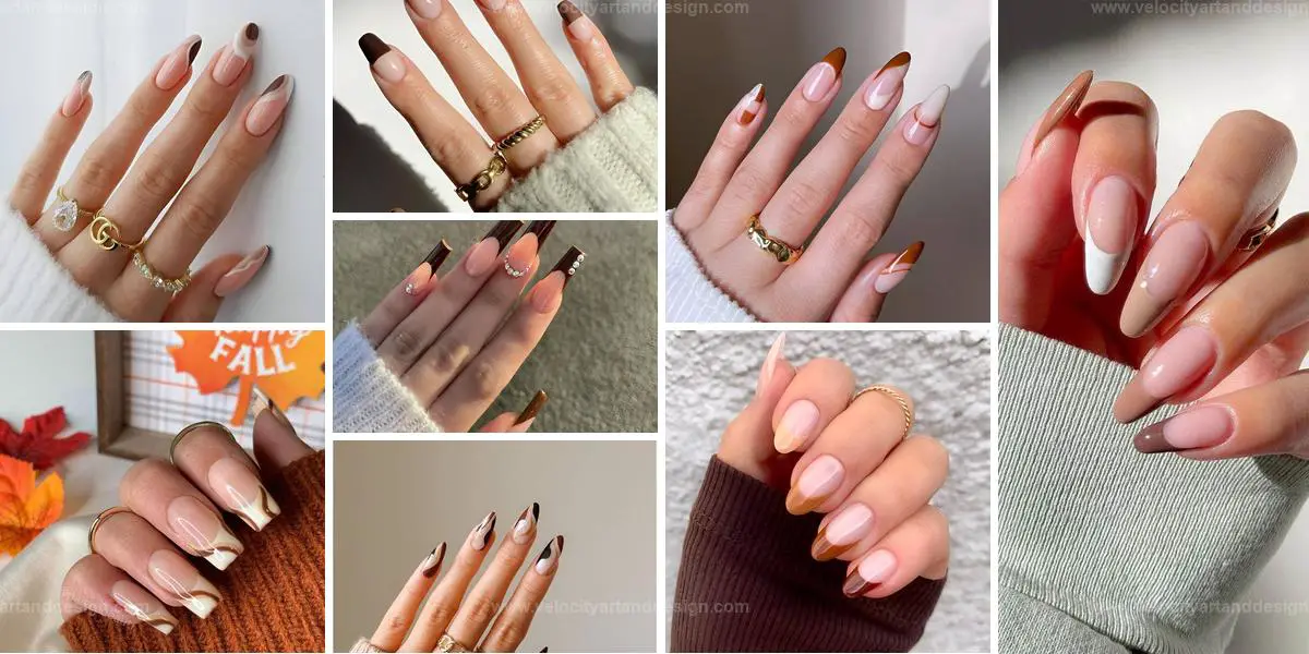 Top Brown French Tip Nail Designs