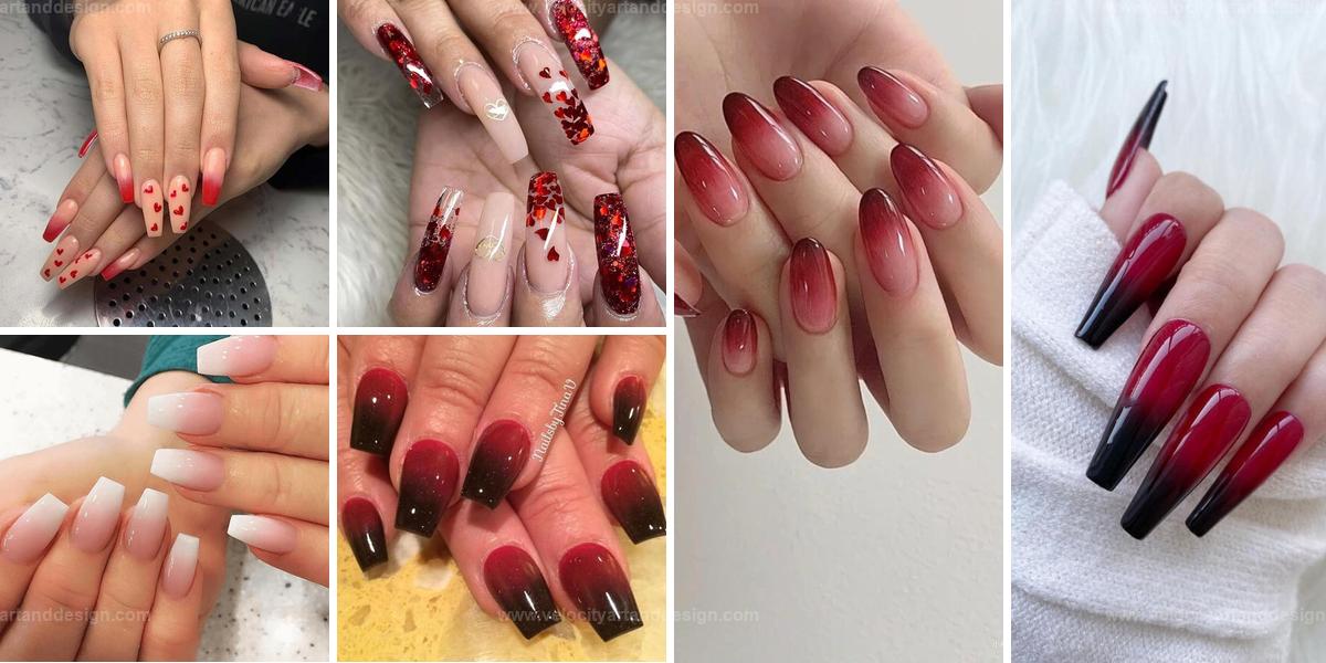 Top Bold Red Ombre Nail Styles