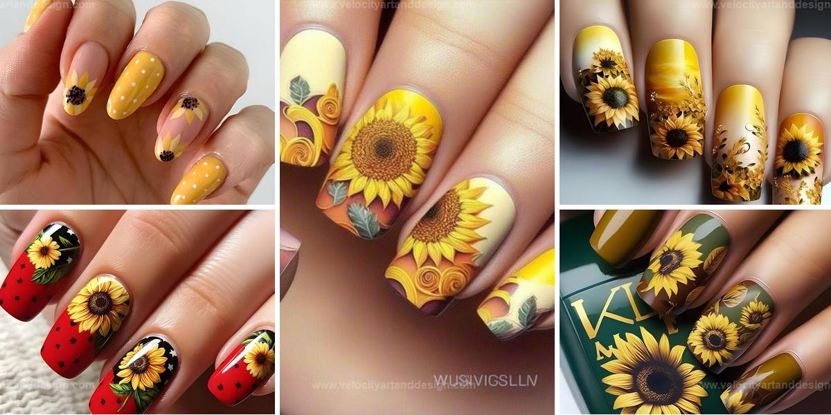 Top Sunflower Nail Ideas