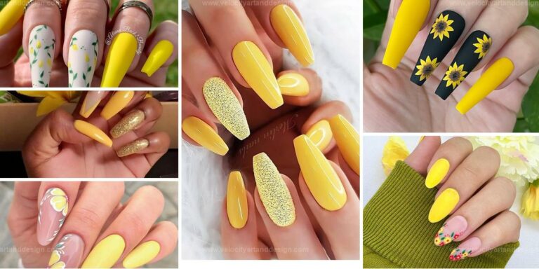 Top Yellow Acrylic Nail Designs