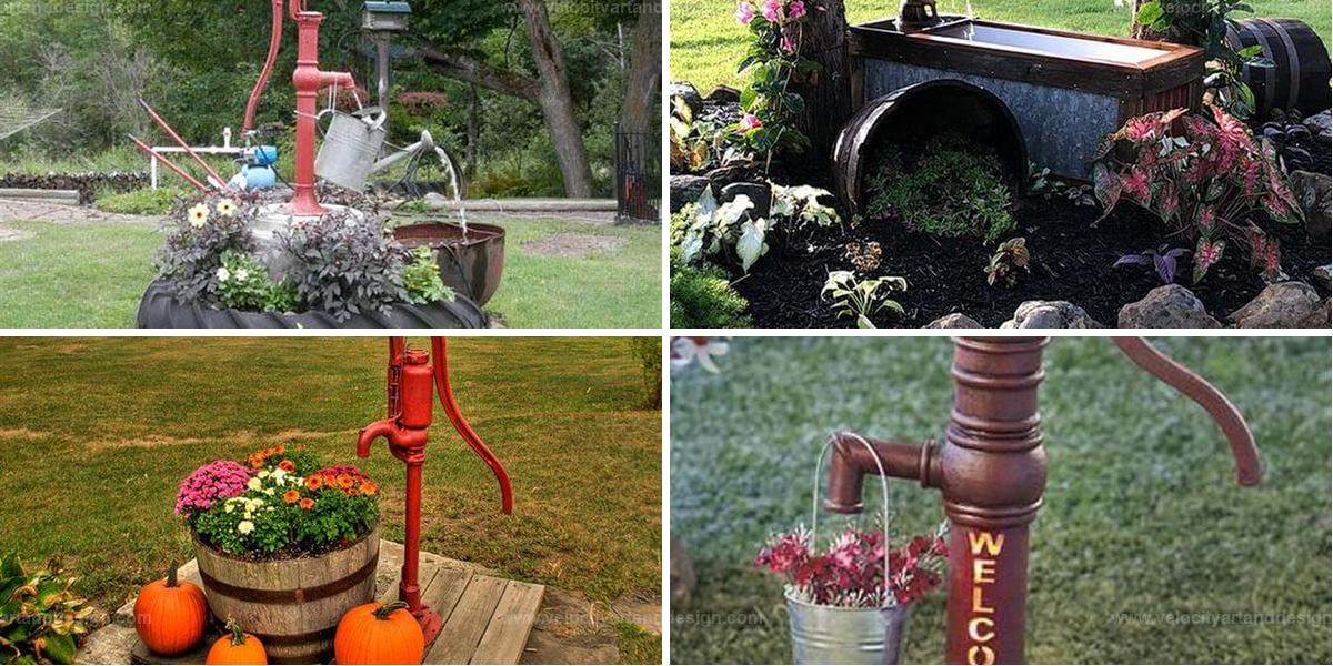 Repurpose Old Hand Pump Ideas for Garden