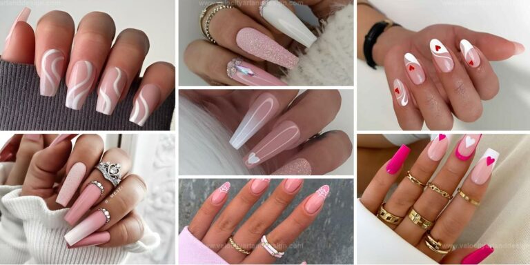 Top Pink and White Nails