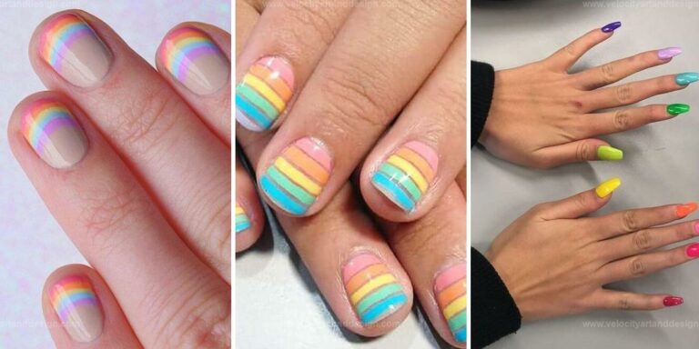 Colorful Rainbow Nail Designs