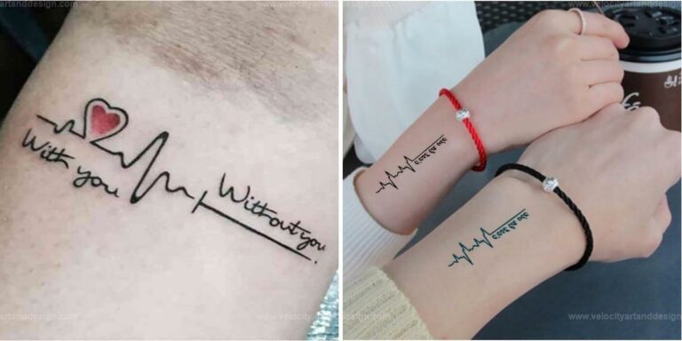 Best Heartbeat And Name Tattoos