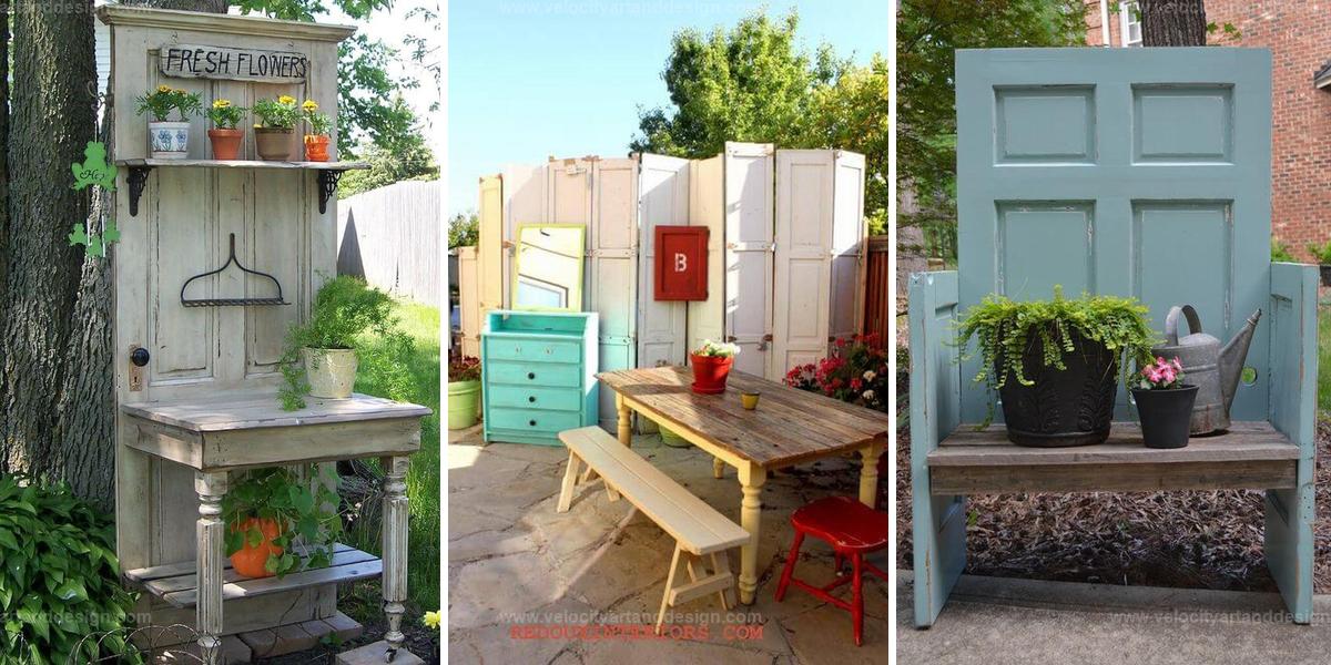 Top DIY Recycled Doors for Garden