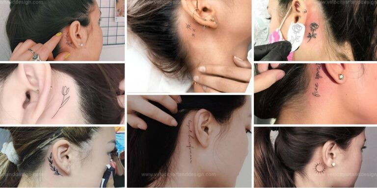 Minimalist Behind-the-Ear Tattoos