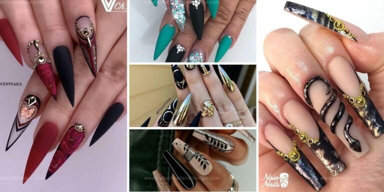 Top Long Black Nail Designs