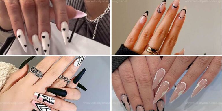 Edgy Black Nail Designs