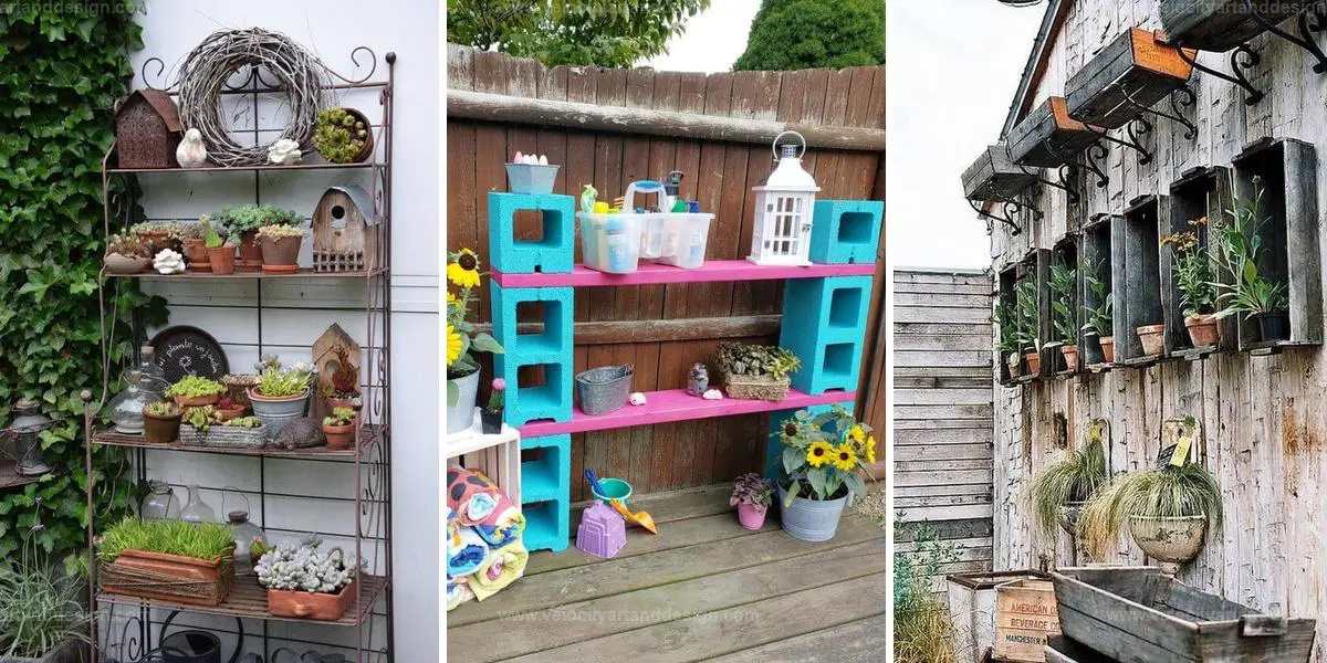 Best Upcycling Garden Shelf Ideas