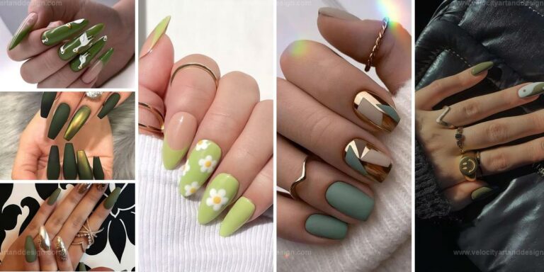 Best Olive Green Nail Designs