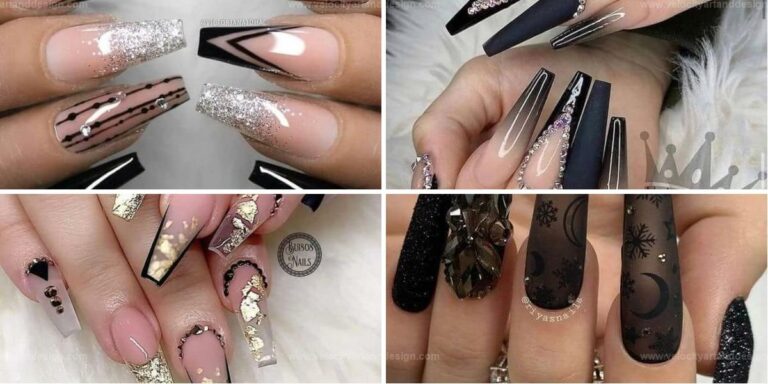 Top Black Acrylic Nail Designs