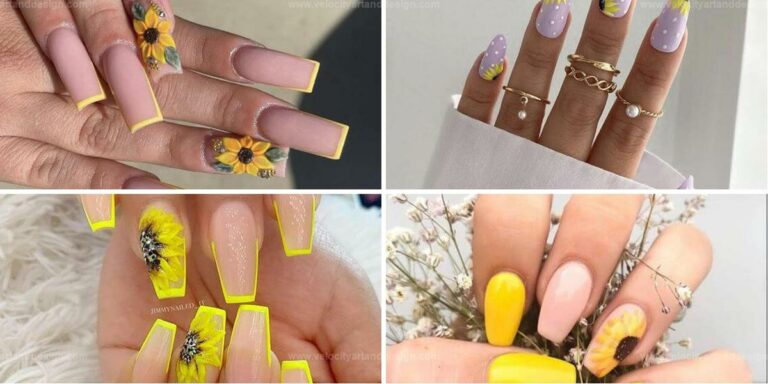 Top Sunflower Nail Designs