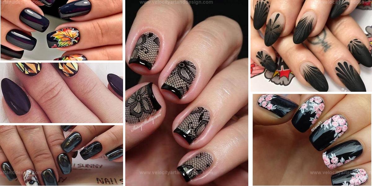 Elegant Black Acrylic Nail Designs