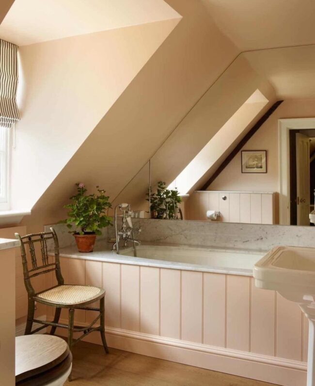 Cozy Bathroom in Attic Spaces