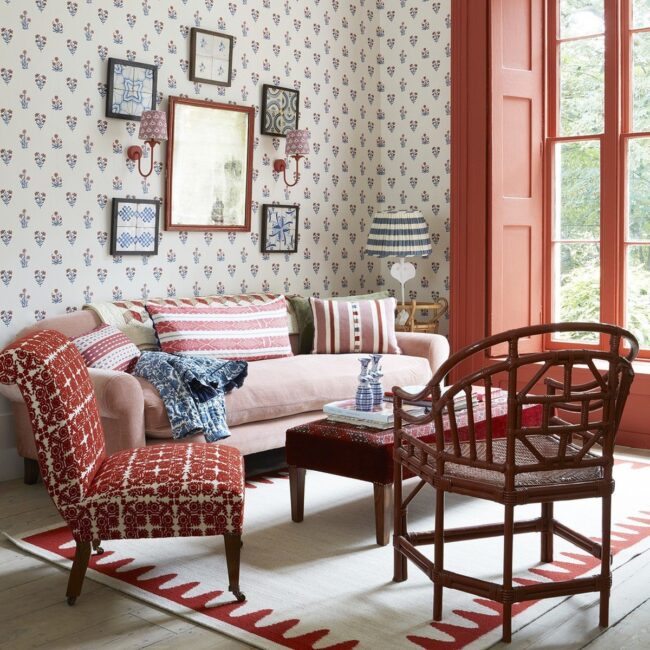 Retro Vibes with Playful Red Patterns