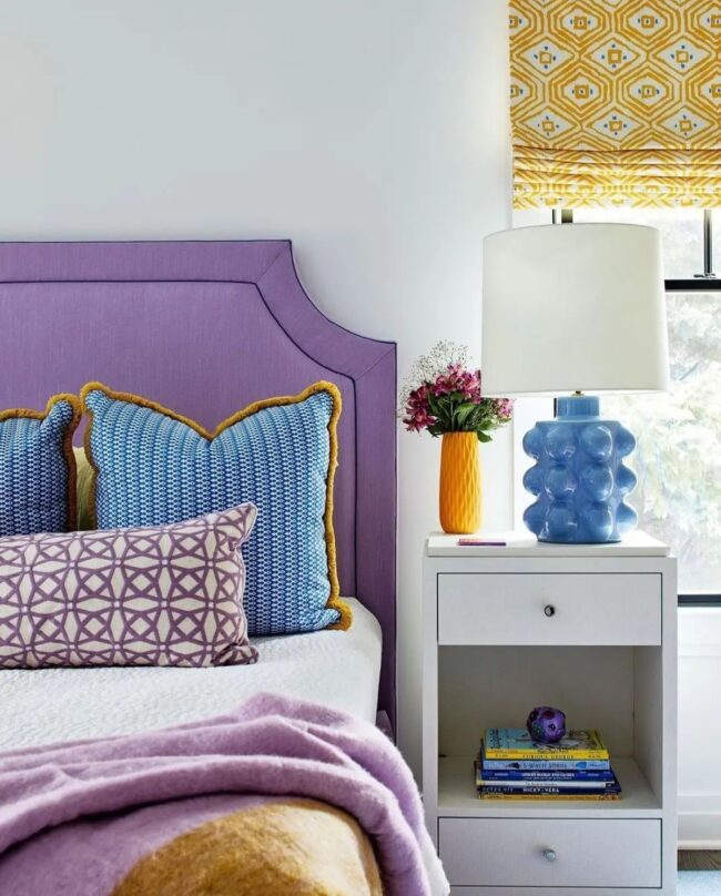 Vibrant Textures and Lavender Tones