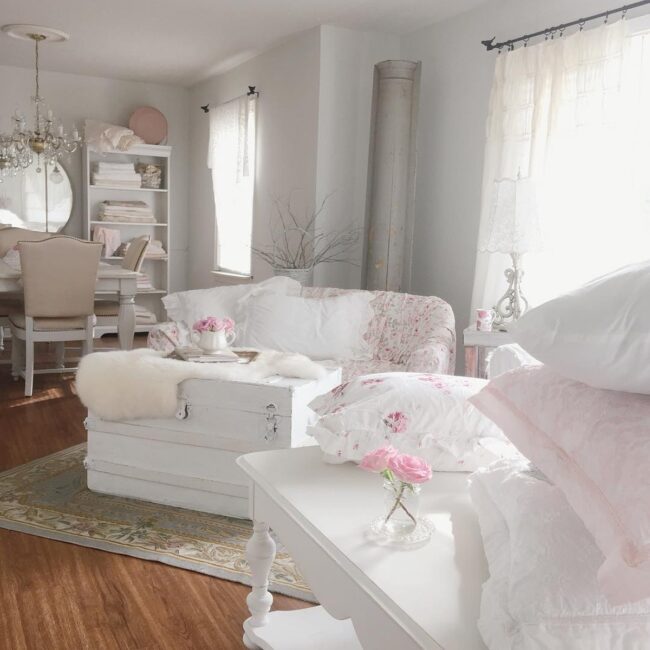 White Rooms with Floral Details