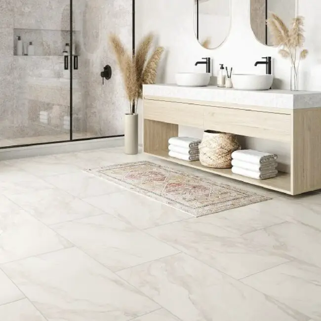 Sleek Marble Flooring with Subtle Neutral Tones