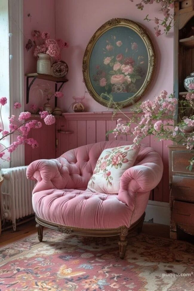 Pink Accents in Cozy Corners