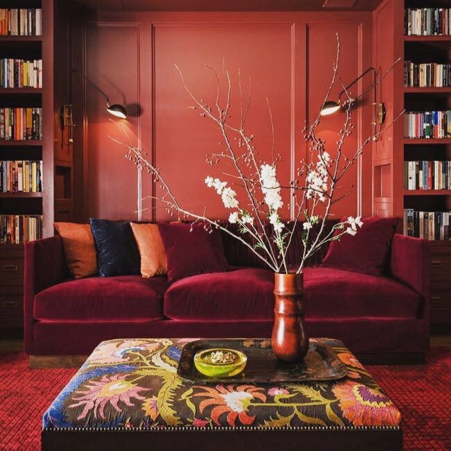 Cozy and Lavish Red Rooms