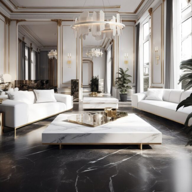 Luxurious Marble and Gold