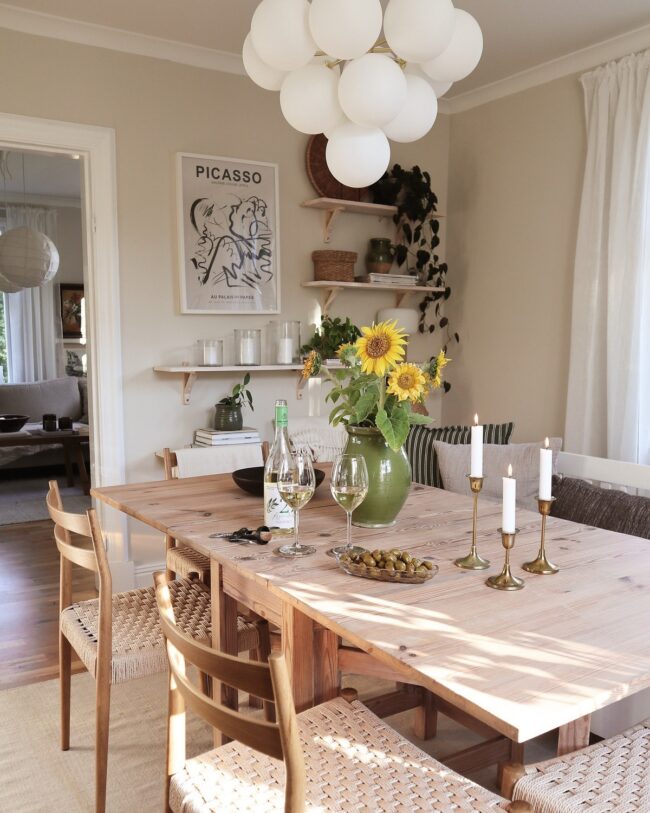 Boho Accents in Rustic Dining Rooms