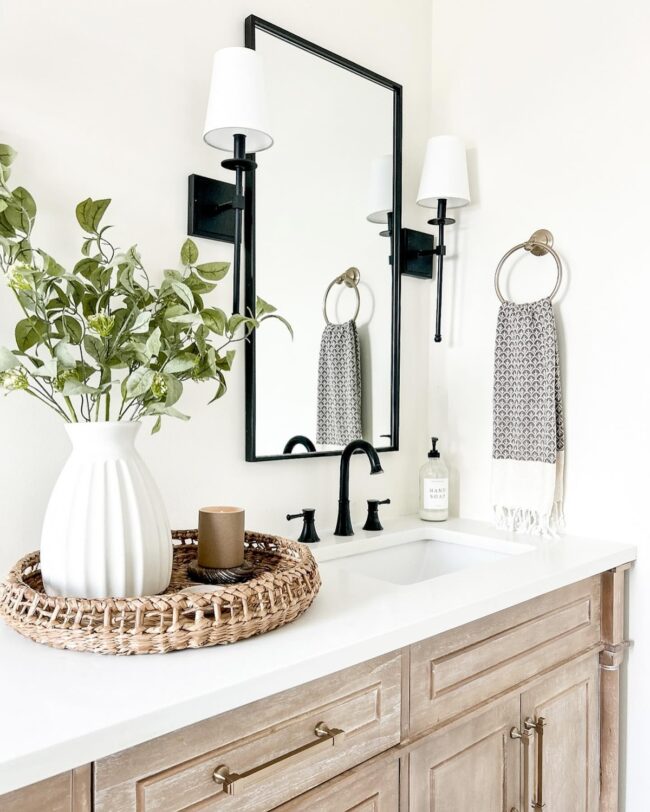 Woven Boho Bathroom Details