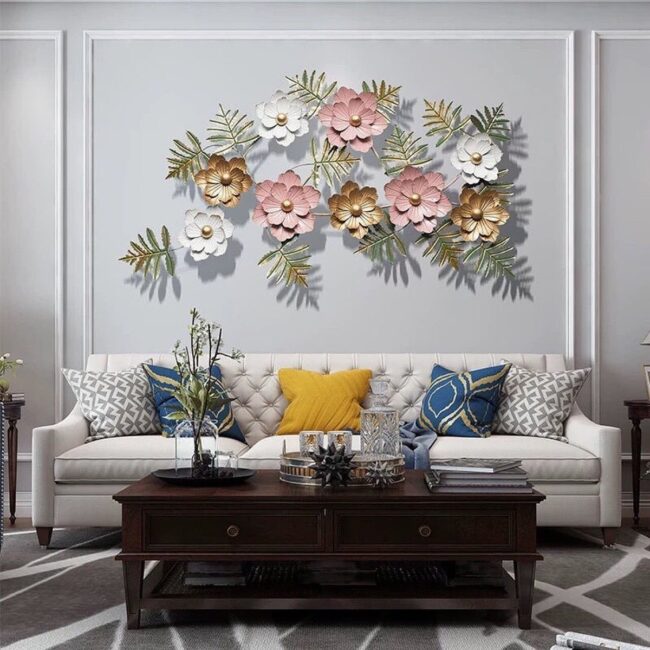 Floral Art with Metallic Details