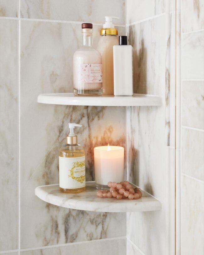 Marble Shelving with a Refined Touch