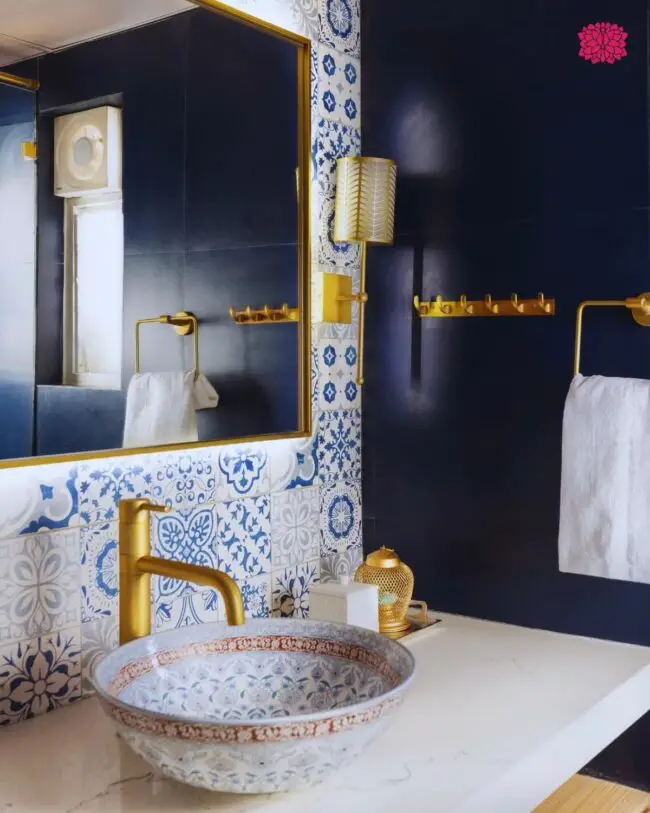 Blue and Gold with Moroccan-Inspired Design