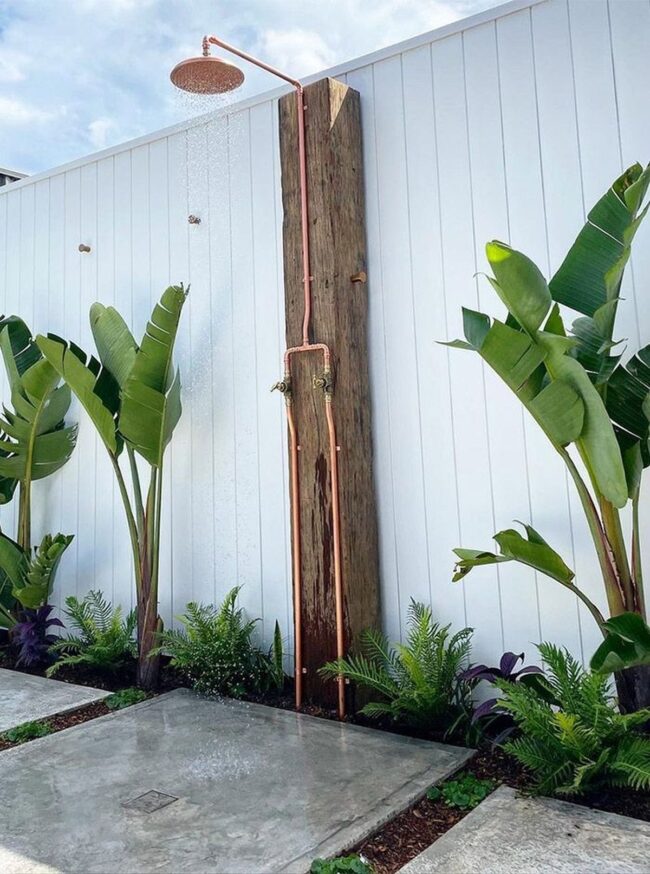 Industrial Style in Garden Showers