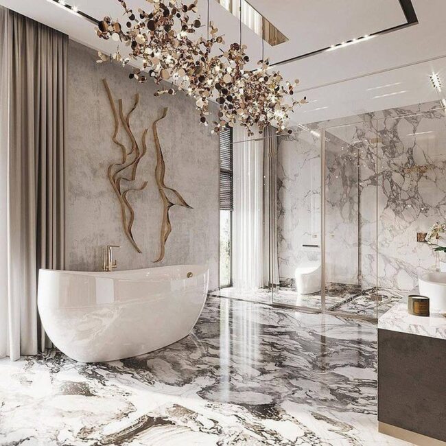 Modern Marble and Gold Harmony