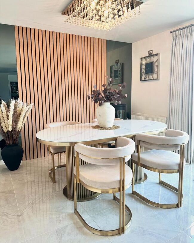 Golden Highlights for Modern Dining Rooms