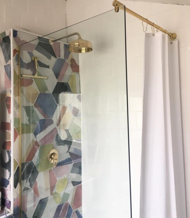 Abstract Artistic Flair in the Shower